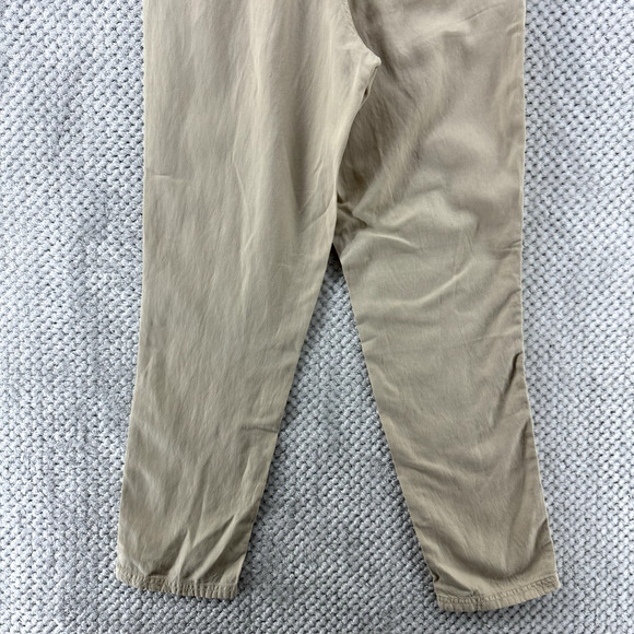 Faherty Pants Womens XS Khaki Beige Pull On Elastic Waist Mid Rise Straight Leg - Picture 7 of 15